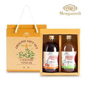 멩가졸리 유기농 언필터 비네거 2호 선물세트/애플/석류
