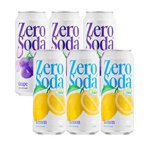 클룹 제로소다 500ml 2종 혼합 (포도+레몬)