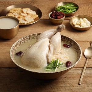 [정마을] 국내산 한우사골 누룽지 삼계탕 1kg x 4팩, 실온보관 보양식