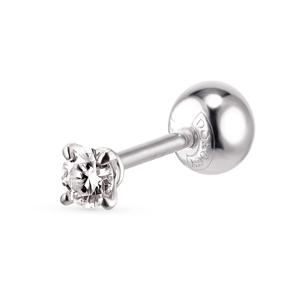 14k 포인트 랩 다이아몬드 4프롱 피어싱_1부_화이트