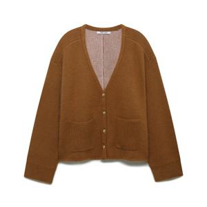 [본사][최초가:365,000원] 라쿤 울 혼용 루즈핏 브이넥 가디건 A254PWKA31