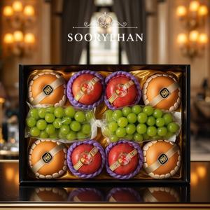 수려한 과일선물세트 한아름2호 5kg내외(사과4+배4+샤인머스켓2)