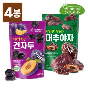 [2+2/총4봉] 건자두200g 2봉+건대추야자200g 2봉 /씨없는 건과일 /푸룬 /과육 본연의 달콤함