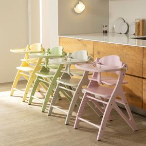 [포토후기 쿠션]  아펠 소르베 (+안전벨트) 고무나무 원목 하이체어 아기식탁의자