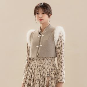 (~XXL까지) 반야 연봉매듭 털배자 생활한복 겨울 가을 아우터 조끼 베스트 자체제작 명절 나들이 새해