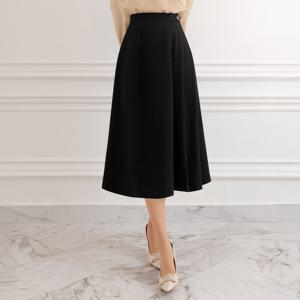(~XXL까지) 투아샤 사이드 플리츠 롱 스커트 봄 가을 하객룩 오피스룩 모임룩 격식룩 빅사이즈