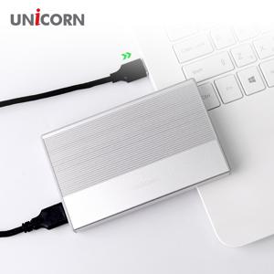 유니콘 USB3.1 SSD HDD 2.5인치 외장하드케이스 알루미늄 슬라이드조립 HDD-600VA