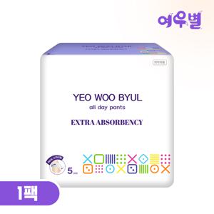 [신제품] 여우별 올데이 스키니핏 팬티형 생리대 대형 1팩 / 무자극 / 입는 오버나이트