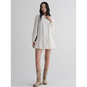 스모킹 긴소매 미니 원피스  아이보리 (355971LY30)