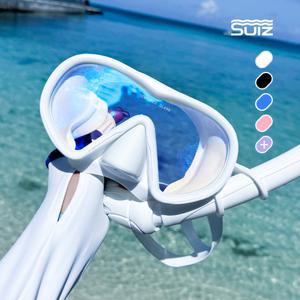 ★[물놀이5종SET] 수이즈 스노클링 마스크 장비 세트 물안경 6color 여행용 수경 프리다이빙