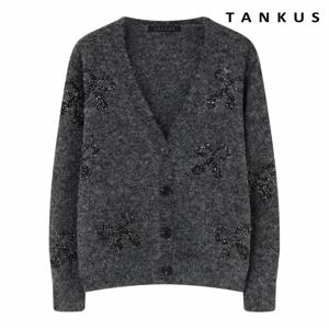 정상가:69,000원 ㅣ 리본 스팽글 브이넥 니트 가디건 (TX4CD002L0)