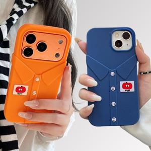 아이폰 17 16 15 14 13 유니크 커플 셔츠 실리콘 캐릭터 케이스