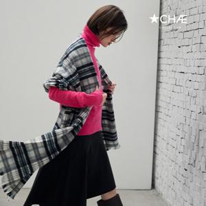 채컬렉티브 메리노울100 체크 숄 머플러