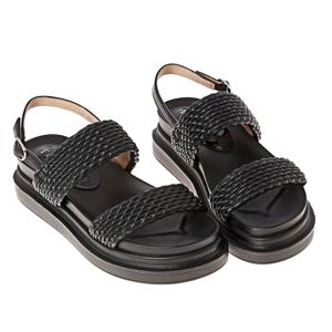 여성 캐주얼 샌들 굽 4CM J1596_BLACK