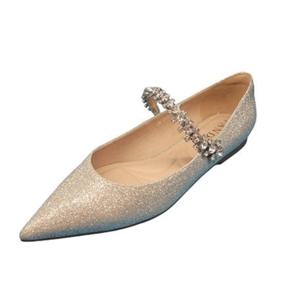 여성 플렛 슈즈 굽 1CM J1552V_GOLD
