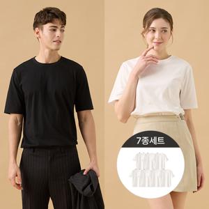 오가닉면반팔티셔츠7종(남녀공용)