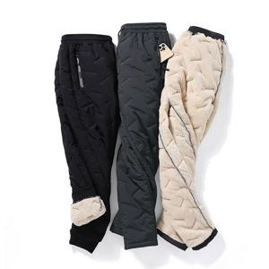 겨울 방한 남성 융기모 패딩바지 허리 밴딩 고무줄 트레이닝 팬츠 방풍 일자 조거