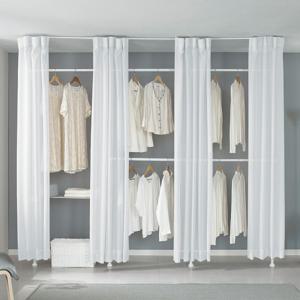 국내생산 간편 설치 6단 커튼 선반 행거 EF-S416W 드레스룸 시스템 옷 수납