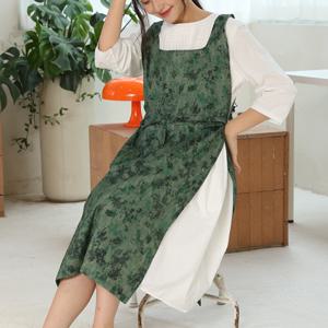 아노스 원피스 린넨 앞치마 롱 카페 예쁜 바리스타 어린이집 에이프런 마가렛 버터 이지오 앞치마 제작전문