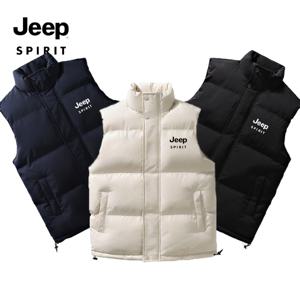 JEEP SPIRIT 지프 남성 추동 순 색 민소매 베스트 방풍 보온 외투