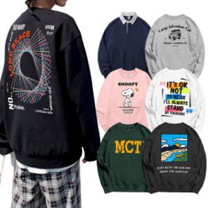 특가 남녀공용 오버핏 맨투맨 긴팔 쭈리 티셔츠 남성 여성 팬츠 커플 단체티 무지 후드 티 집업