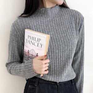 여성 기모 폴라티 골지 피셔츠 목폴라 반폴라 날라리 프릴 겨울 이너 기본티 무지