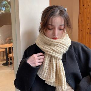 와플니트머플러 숄 가을 겨울 목도리 니트 캐시미어 체크