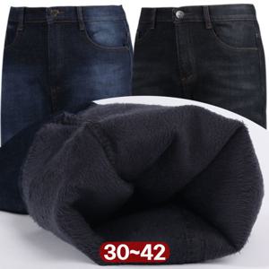 남자기모청바지 흑청바지 남성겨울청바지
