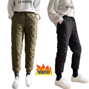 제니유 여성 누빔 양털 고주파 패딩 조거팬츠 겨울 필수 방한템 빅사이즈