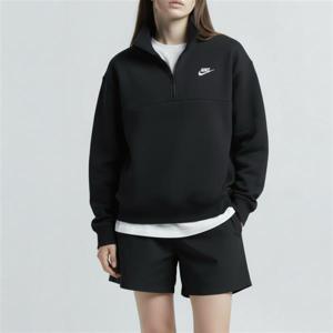 나이키 하프집업 기모 맨투맨 반집업 아노락 클럽 블랙 루즈핏