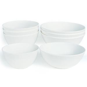 본차이나 밥 그릇 국 그릇 공기 대접 세트 4세트 8P 전자레인지 식기세척기 가능한 가볍고 튼튼한 본차이나