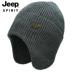 지프 JEEP SPIRIT 겨울 털모자 기모 두께 보온모 귀 보호대 캐주얼 모자 등산모 A0634