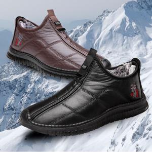 남성 겨울 융털 기모 안감 보온 가죽 로퍼 방한화 남자 편안한 착화감 구두 미끄럼방지 (2켤레이상추가할인)