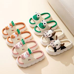 린넨 실내화 슬리퍼 거실화 통굽 사무실 실내화 3type