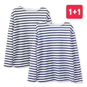 1+1 빅사이즈 줄무늬 긴팔 롱 티셔츠 빅사이즈 단가라