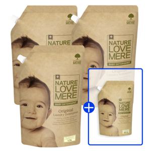 아기 세제 리필형 1300mL 3팩 + GIFT 오리지널향 세제 리필 500ml 1팩