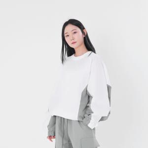 네오플레인 여성 나일론 라그랑 맨투맨 스트링 바람막이 트레이닝복 오버핏