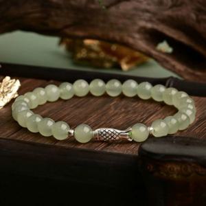 재물운 청옥 물고기 행운 천연원석 팔찌