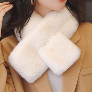 쁘띠 미니 밍크 목도리 페이크 퍼 머플러 겨울 짧은 스카프
