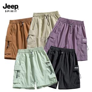 1+1 지프 JEEP SPIRIT 정품 남녀공용 카고 반바지 쿨링 반바지 UV차단 비치 조깅 쿨링 런닝반바지 JP1108
