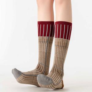 오늘도구름상회 여성 스트라이프 반장목 니삭스 양말 3종