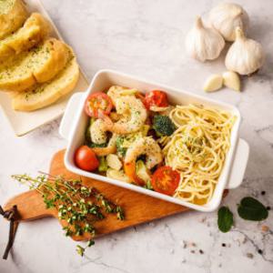 1+1 감바스 파스타 밀키트 500g 큼지막한 통새우가 듬뿍