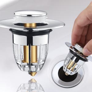 1+1 세면대 폽업 세면대물마개 배수구트랩 덮개 실버 1+1행사 중