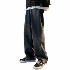 겨울 남자 기모 와이드 청바지 데님 팬츠 남성 바지