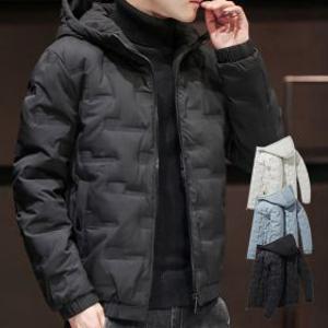 후드 경량패딩 숏 점퍼 방한 보온 겨울 자켓 남자 등산 골프 작업