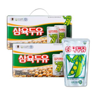 삼육두유 고소한 오리지널 파우치190ml 40팩 식물성 두유 고소한 두유 은색 파우치