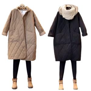 경량패딩 패딩 롱패딩 여성 빅사이즈 경량 롱 순색 패딩 점퍼 아우터 바람막이 면자켓 롱 루즈핏 패딩