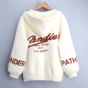 후드니트 긴팔티 스웨터 니트카디건 레터링 아우터 자켓 코트