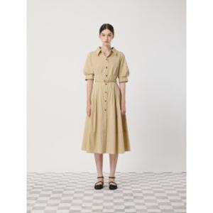 (CC콜렉트)(신세계강남점)씨씨콜렉트C-Exclusive볼륨 핀턱 셔츠형 원피스  C252MSE132