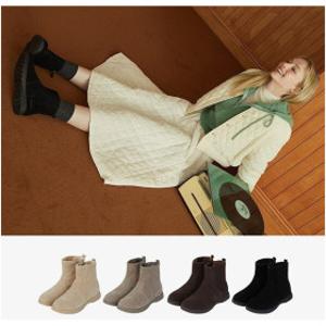 베어파우 MARINA 여성 부츠 밴딩 소가죽 스웨이드 키높이 장화 4종택1 08091Q